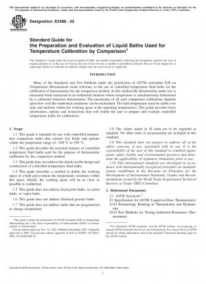 Standardhandbuch für die Vorbereitung und Bewertung von Flüssigkeitsbädern zur Temperaturkalibrierung durch Vergleich