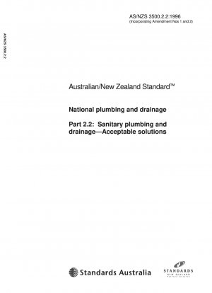 National Plumbing and Drainage – Sanitärinstallation und Entwässerung – Akzeptable Lösungen