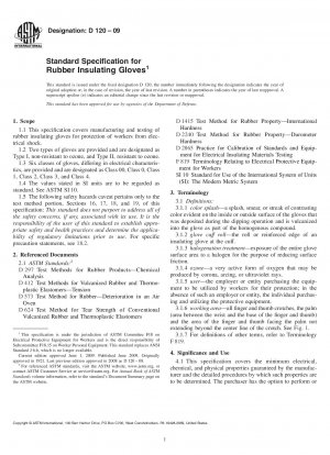 Standardspezifikation für Gummi-Isolierhandschuhe