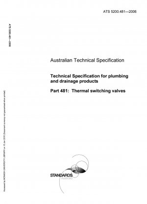 Technische Spezifikation für Sanitär- und Entwässerungsprodukte – Thermoschaltventile