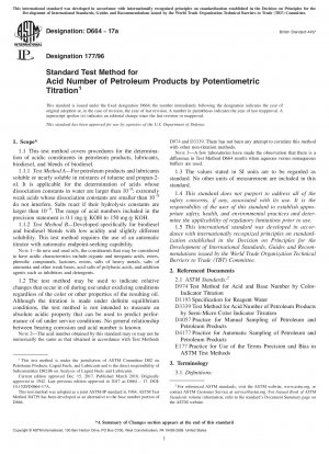 Standardtestmethode für die Säurezahl von Erdölprodukten durch potentiometrische Titration