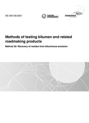 Methoden zur Prüfung von Bitumen und verwandten Straßenbauprodukten, Methode 30: Rückgewinnung von Rückständen aus Bitumenemulsionen