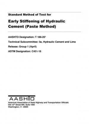 Standardmethode zur Prüfung der Frühversteifung von hydraulischem Zement (Pastenmethode)