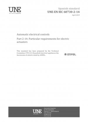 Automatische elektrische Steuerungen – Teil 2-14: Besondere Anforderungen für elektrische Stellantriebe