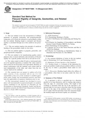 Standardtestmethode für die Biegesteifigkeit von Geogittern, Geotextilien und verwandten Produkten