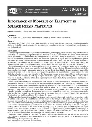 Bedeutung des Elastizitätsmoduls in Oberflächenreparaturmaterialien