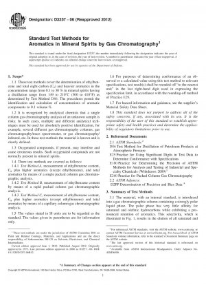 Standardtestmethoden für Aromaten in Lösungsbenzin durch Gaschromatographie