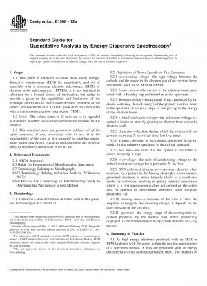 Standardhandbuch für die quantitative Analyse durch energiedispersive Spektroskopie