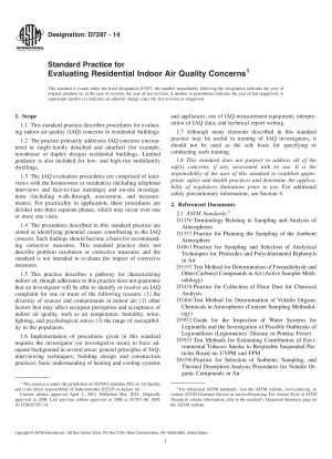 Standardpraxis zur Bewertung von Bedenken hinsichtlich der Luftqualität in Wohnräumen
