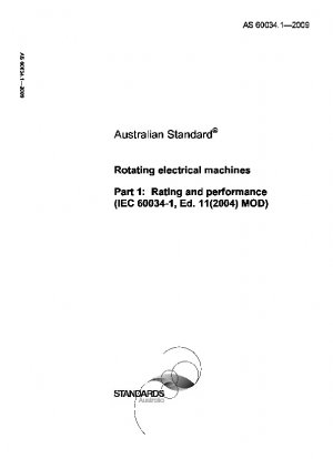 Nennwerte und Leistung rotierender elektrischer Maschinen (IEC 60034-1 Ed. 11(2004) MOD)