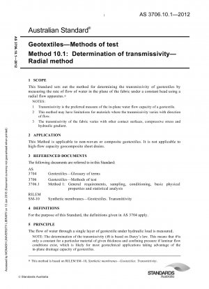 Geotextil-Testmethoden Bestimmung der Transmission Radialmethode