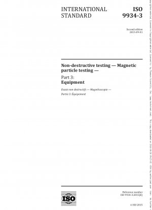 Zerstörungsfreie Prüfung – Magnetpulverprüfung – Teil 3: Geräte