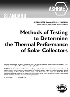 Prüfmethoden zur Bestimmung der thermischen Leistung von Solarkollektoren