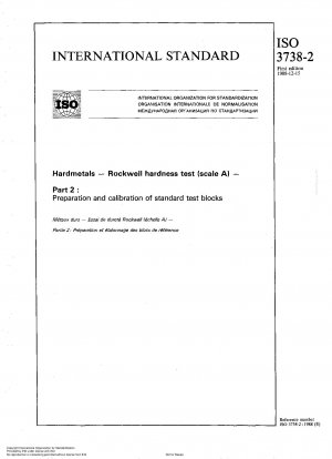 Hartmetalle; Rockwell-Härtetest (Skala A); Teil 2: Vorbereitung und Kalibrierung von Standardtestblöcken
