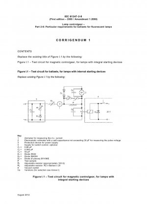 Änderung 1 – Lampenbetriebsgeräte – Teil 2-8: Besondere Anforderungen für Vorschaltgeräte für Leuchtstofflampen