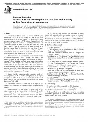 Standardhandbuch zur Bewertung der Oberfläche und Porosität von Kerngraphit durch Gasadsorptionsmessungen