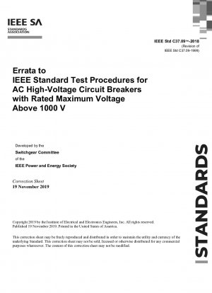 IEEE-Standardtestverfahren für AC-Hochspannungs-Leistungsschalter, die auf symmetrischer Strombasis ausgelegt sind