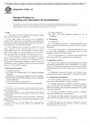 Standardpraxis für die Kennzeichnung und Information von Exoskeletten