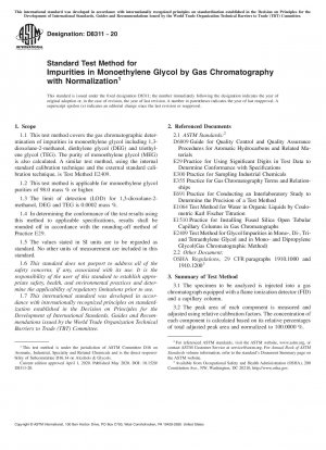Standardtestmethode für Verunreinigungen in Monoethylenglykol durch Gaschromatographie mit Normalisierung