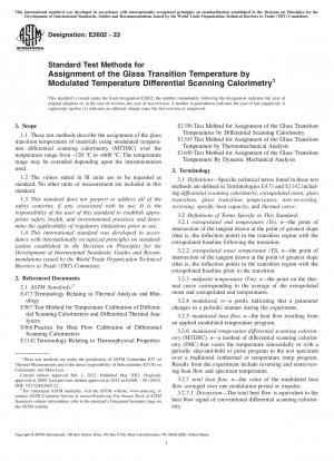 Standardtestmethoden zur Bestimmung der Glasübergangstemperatur durch modulierte Temperaturdifferenzkalorimetrie