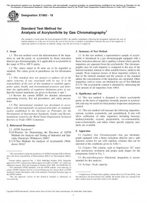 Standardtestmethode zur Analyse von Acrylnitril mittels Gaschromatographie