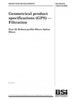 Geometrische Produktspezifikationen (GPS) - Filtration - Robuste Profilfilter - Spline-Filter