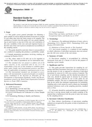 Standardhandbuch für die Teilstromprobenahme von Kohle