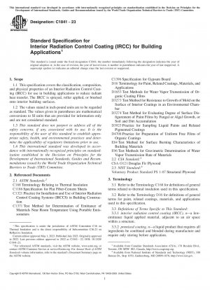 Standardspezifikation für Interior Radiation Control Coating (IRCC) für Gebäudeanwendungen