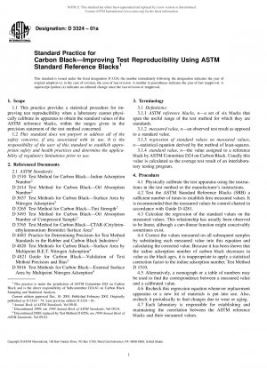 Standardpraxis für Ruß – Verbesserung der Testreproduzierbarkeit unter Verwendung von ASTM-Standardreferenzschwarzen