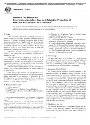 Standardtestverfahren zur Bestimmung von Modul-, Reiß- und Adhäsionseigenschaften von vorgehärteten Elastomer-Fugendichtstoffen