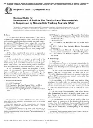 Standardhandbuch zur Messung der Partikelgrößenverteilung von Nanomaterialien in Suspension mittels Nanopartikel-Tracking-Analyse (NTA)