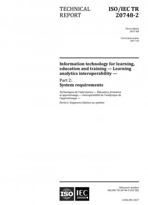 Informationstechnologie für Lernen, Bildung und Ausbildung – Interoperabilität von Lernanalysen – Teil 2: Systemanforderungen