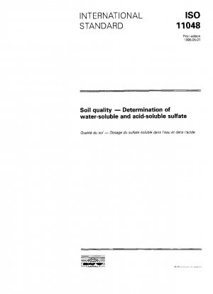 Bodenqualität – Bestimmung von wasserlöslichem und säurelöslichem Sulfat
