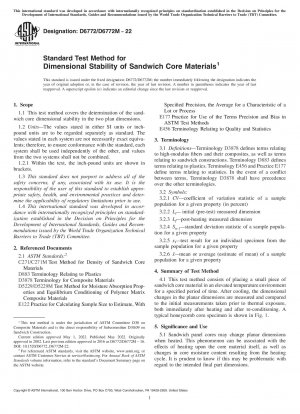 Standardtestmethode für die Dimensionsstabilität von Sandwichkernmaterialien