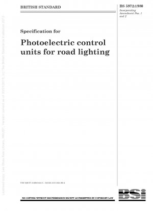 Spezifikation für fotoelektrische Steuereinheiten für die Straßenbeleuchtung