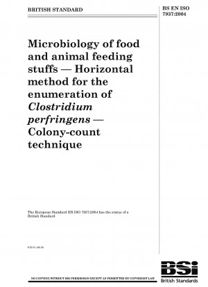 Mikrobiologie von Lebens- und Futtermitteln - Horizontale Methode zur Zählung von Clostridium perfringens - Koloniezähltechnik
