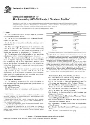 Standardspezifikation für Standard-Strukturprofile aus Aluminiumlegierung 6061-T6