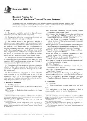 Standardpraxis für das thermische Vakuum-Ausheizen von Raumfahrzeughardware