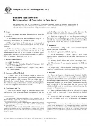 Standardtestmethode zur Bestimmung von Peroxiden in Butadien