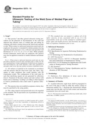 Standardpraxis für die Ultraschallprüfung der Schweißzone von geschweißten Rohren und Schläuchen