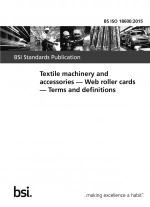 Textilmaschinen und Zubehör. Web-Rollerkarten. Begriffe und Definitionen