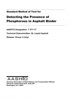 Standardtestmethode zum Nachweis des Vorhandenseins von Phosphor im Asphaltbindemittel