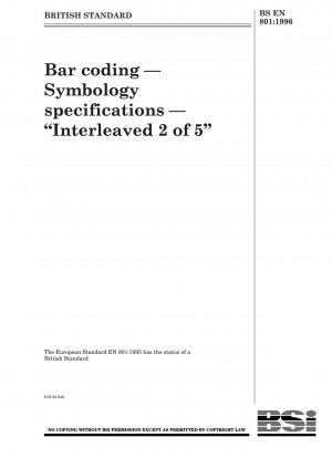 Barcode – Symbologie-Spezifikationen – „Interleaved 2 of5“