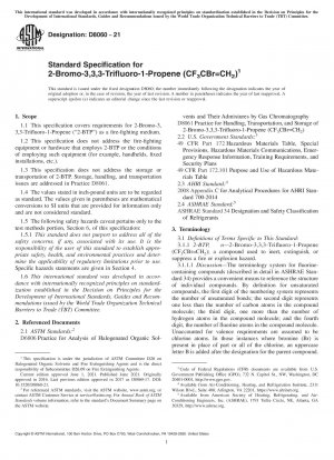 Standardspezifikation für 2-Brom-3,3,3-trifluor-1-propen (CF3CBr=CH2)