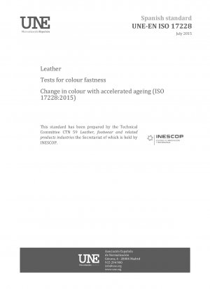 Leder – Tests zur Farbechtheit – Farbveränderung bei beschleunigter Alterung (ISO 17228:2015)