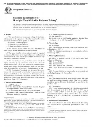 Standardspezifikation für nicht starre Vinylchlorid-Polymerschläuche