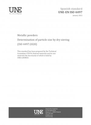 Metallische Pulver – Bestimmung der Partikelgröße durch Trockensiebung (ISO 4497:2020)
