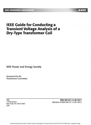 IEEE-Leitfaden zur Durchführung einer transienten Spannungsanalyse einer Trockentransformatorspule