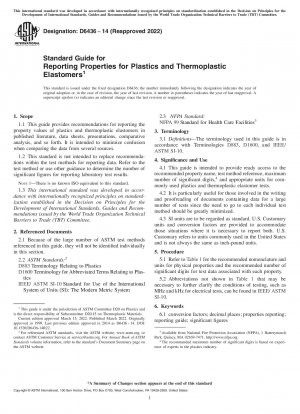 Standardhandbuch für die Angabe von Eigenschaften für Kunststoffe und thermoplastische Elastomere
