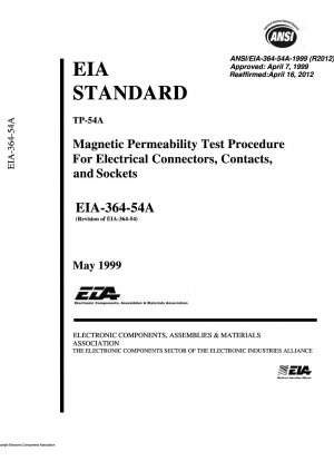 TP-54A Testverfahren für magnetische Permeabilität für elektrische Steckverbinder, Kontakte und Buchsen
